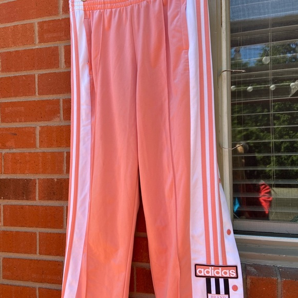 Adidas XL pink tearaway pants UK 14 - Picture 4 of 12